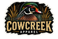Cow Creek die cut duck sticker