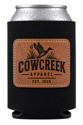 Leather patch regular can koozie