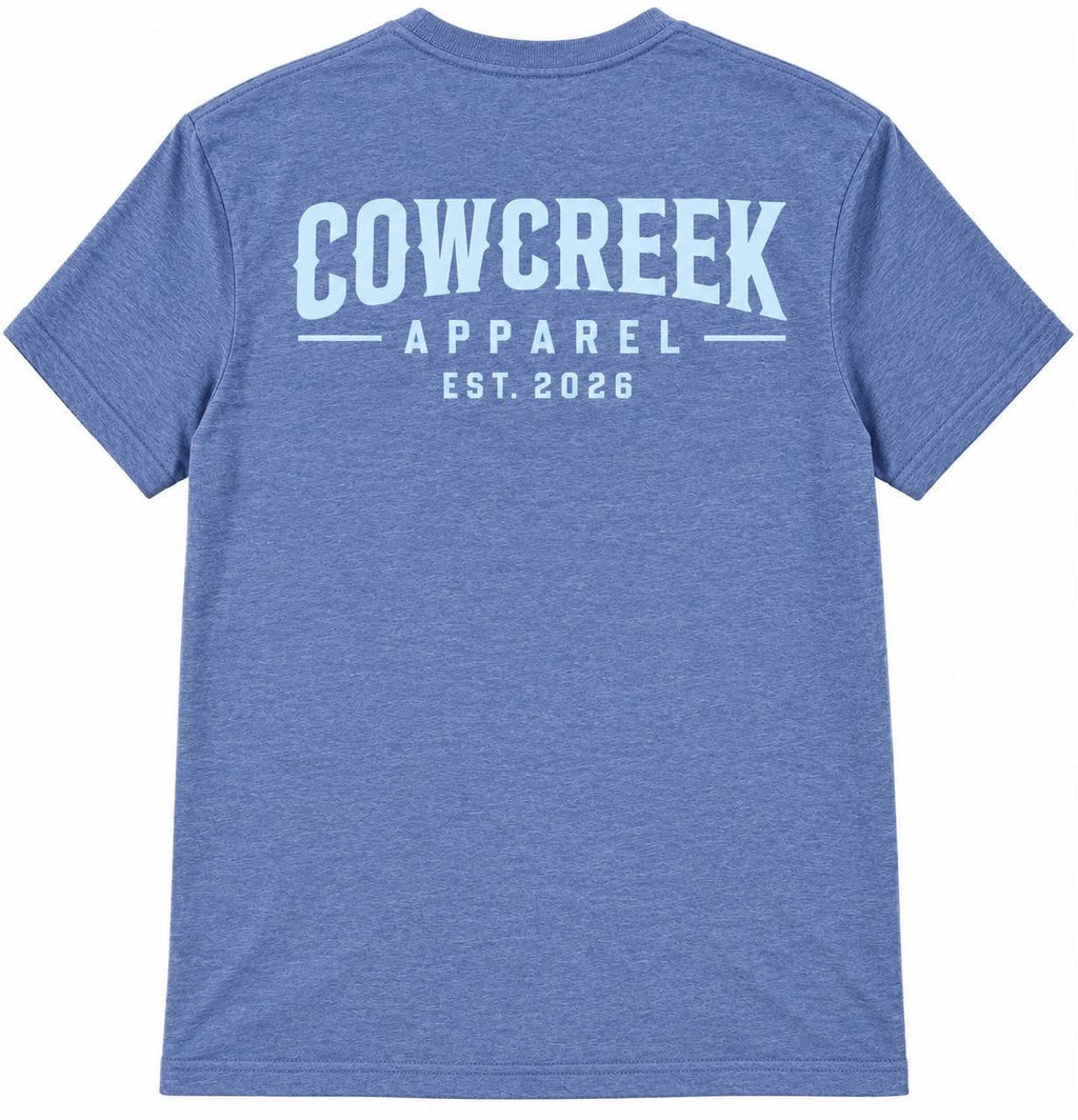 Heathered Blue Logo Shirt