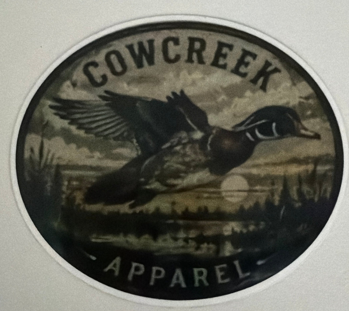 Cow Creek duck sticker